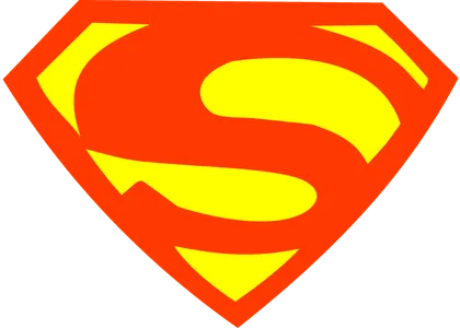 The wider 1943 version of the Superman chest emblem